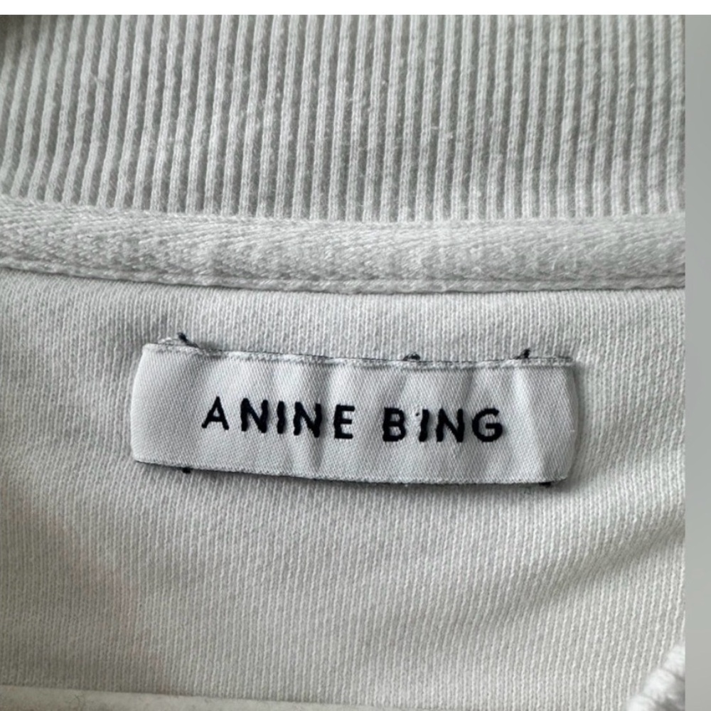 ANINE BING Jaci Sweatshirt Rio De Janeiro in Cream - Picture 5 of 7